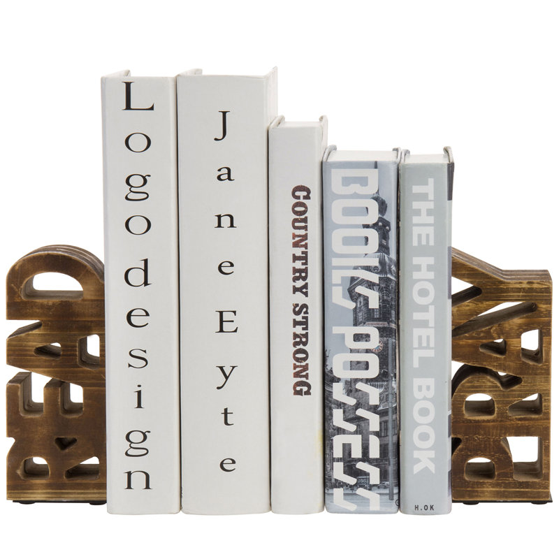 Serre-livres en bois READ & PRAY