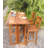 Donnie Teak Rectangular Solid Wood Top with Solid Wood Base Dining Table