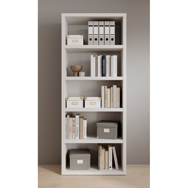 Makensi 201cm H Plastic Standard Bookcase, 201cm H x 80cm W x 38cm D