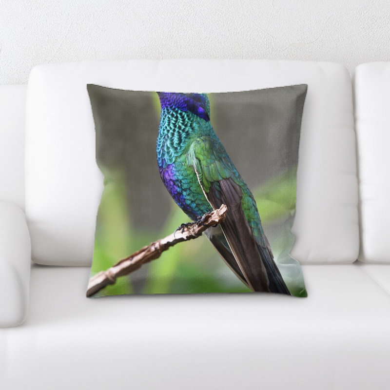 Coussin en jeté hummingbird