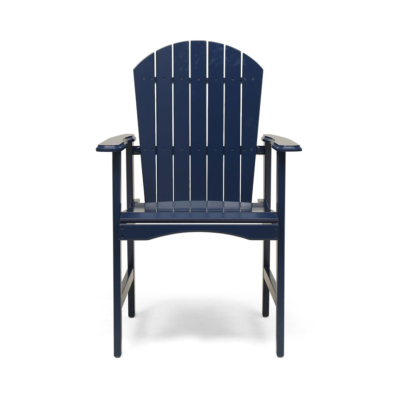 Ensemble de chaises de salle à manger en bois d'acacia Adirondack - Ensemble d'extérieur résistant aux intempéries, Marine