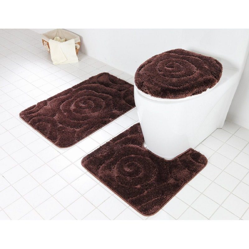 Hardee Non-Slip Bath Rug, Brown
