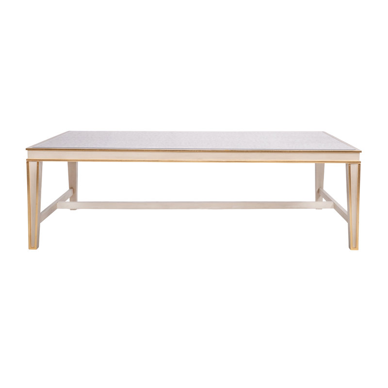 Lilly 4 Legs Square Coffee Table, Antique Gray, 18.5" H x 60" L x 30" W