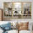 Toile avec cadre flottant or