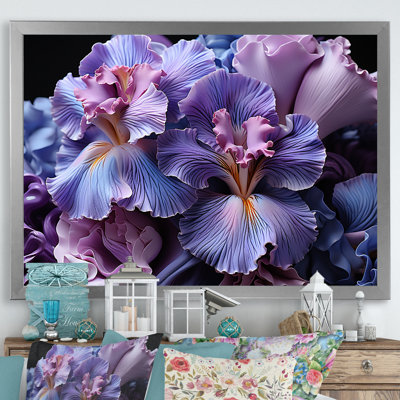 " Midnight Purple Irises Serenity Unveiled I "