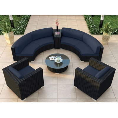 Suffern 6 - Person Modular Patio Conversation Sets with Sunbrella® Cushions