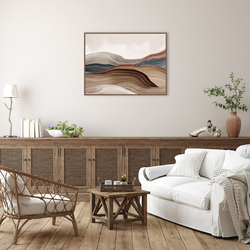 «Silent Grand Canyon» par Luna Mavis, reproduction d'art sur toile encadrée, H 32 po x l 42 po