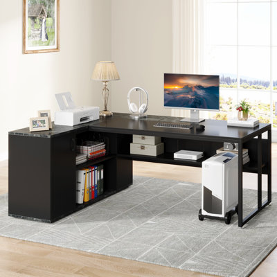 L- Shape Executive Desk by 17 Stories