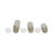 Contemporary Lidded Glass Bottle Vases Home Decor - Cylindrical Tall Flower Vase for Living Room or Bedroom Display - Set of 3, 22", 19", 14", Gray