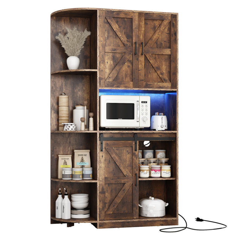 Garde-manger 70,9 po Lashawndra, Brun rustique