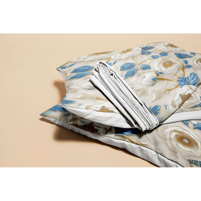 High-Quality Double Quilt Cover Set, 100% Polyester & Cotton Blend, 78.7 x 78.7 Inches | Includes 2 Pillowcases (23.6 x 23.6 Inches) | Machine Washable, Button Closure, Soft & Durable, Perfect for Cozy Bedrooms