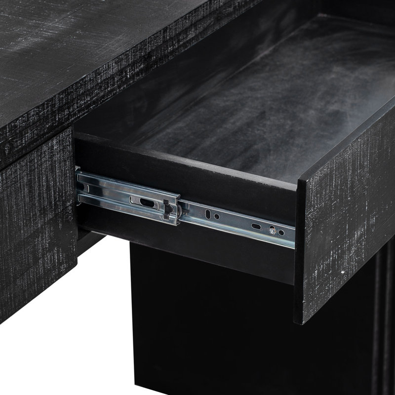 Modern Console Table,Entryway table,Hoyer table with Two Top Drawers, Antique Black Duplicate