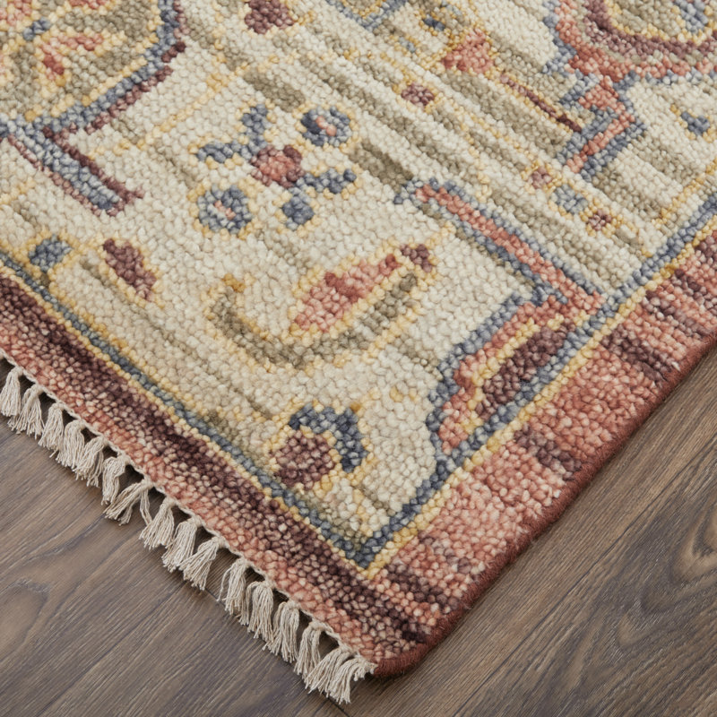 Myndee Wool Oriental Area Rug, Rectangle 9' x 12'