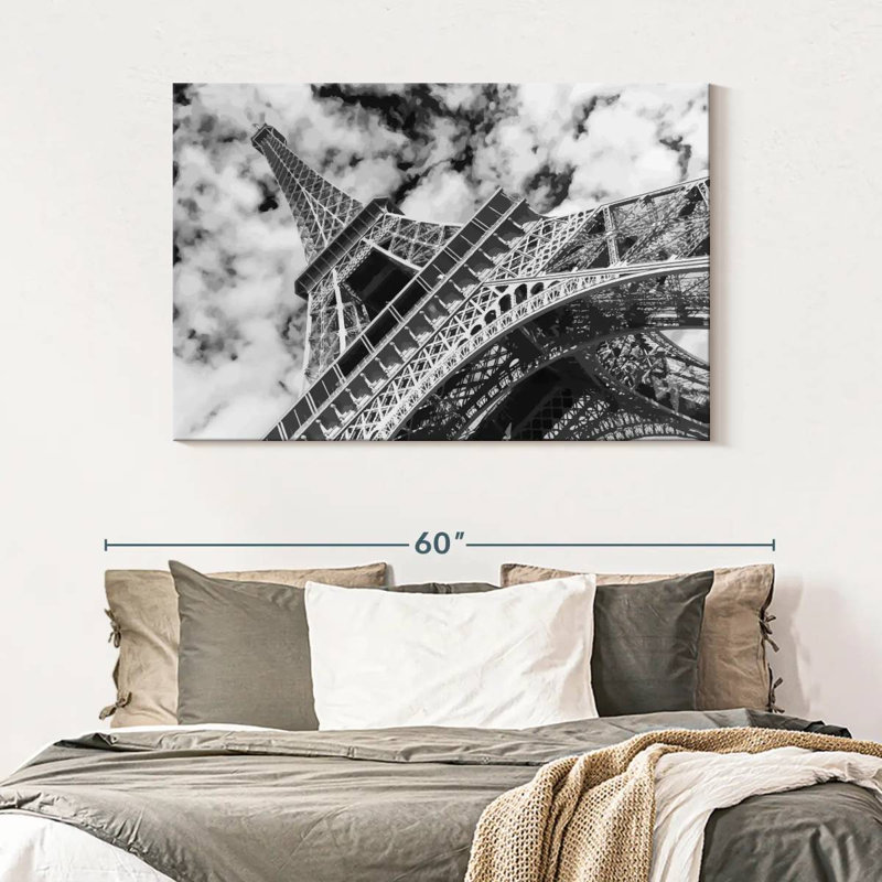 Eiffel Tower Cloudscape Canvas Print, 32" H x 48" W x 1.25" D