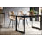 white colour,Square Extendable Dining Table with metal leg,Modern Space Saving Kitchen Table-42401024