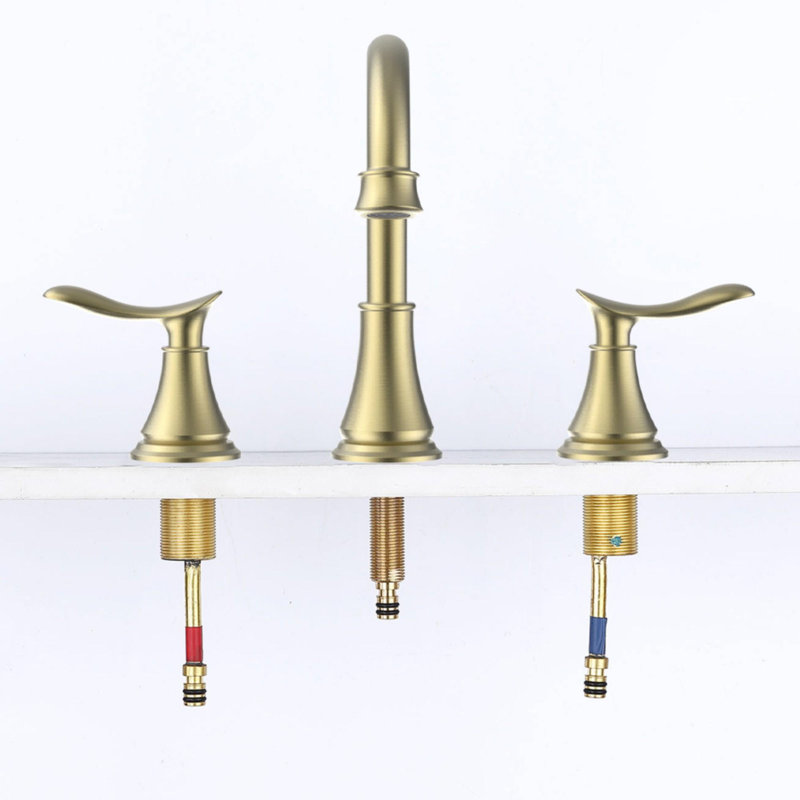 Bathroom faucet with 360 degree turn spout, Brushed Gold
