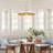 Ferrer Pendant Light – 20" Cream and Antique Brass Plug-In or Hardwired Metal Light Fixture for Kitchen, Dining Room, or Bedroom in Mid-Century and Modern Farmhouse Style