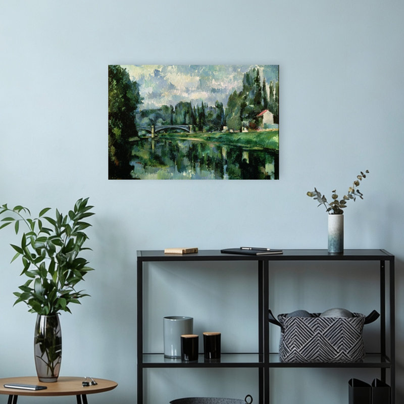 The Banks Of The Marne At Creteil, C.1888 Abstract Contemporary Architecture Wall Art Print, 30.48cm H x 45.72cm W