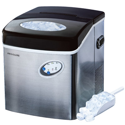 Frigidaire, 48 Lbs. Countertop Ice Maker, Bullet Shaped Ice, Stainless Steel on Fridge.com