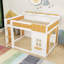 Lit superposé en bois multifonctionnel avec tablettes-727090728