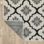 Tapis intérieur / extérieur géométrique / floral beige / noir Inessa-2011722047