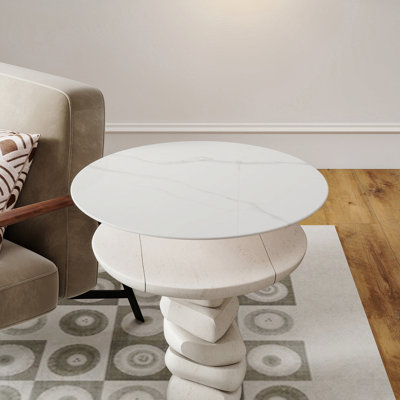 30 Inch Round Tempered Glass Table Top With Marble Design, Diy Replacement & Cover Desktop, White Dining Tabletop, Coffee Tabletop, Patio Tabletop, Suitable For Indoor & Outdoor