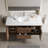48" Wall-Mounted Bathroom Vanity with Undermount Bathroom Ceramic Sink, Brown Wood Texture with Sintered Stone Table top-843688745-843688751