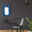 «Pop Art Mason Jar Dark Blue» par Linda Woods, art mural en verre acrylique-877920672