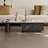Black Solid + Manufactured Wood Rectangular Coffee Table