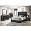 Meuble de chambre à coucher moderne à 1 tiroir Glam 4 tiroirs avec poignées en métal noir