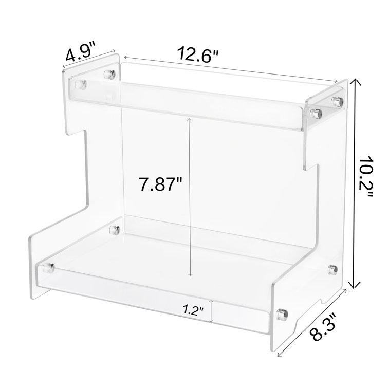 Kryllic Acrylic Large 7 Drawer Storage Vanity Organizer Countertop, Clear 