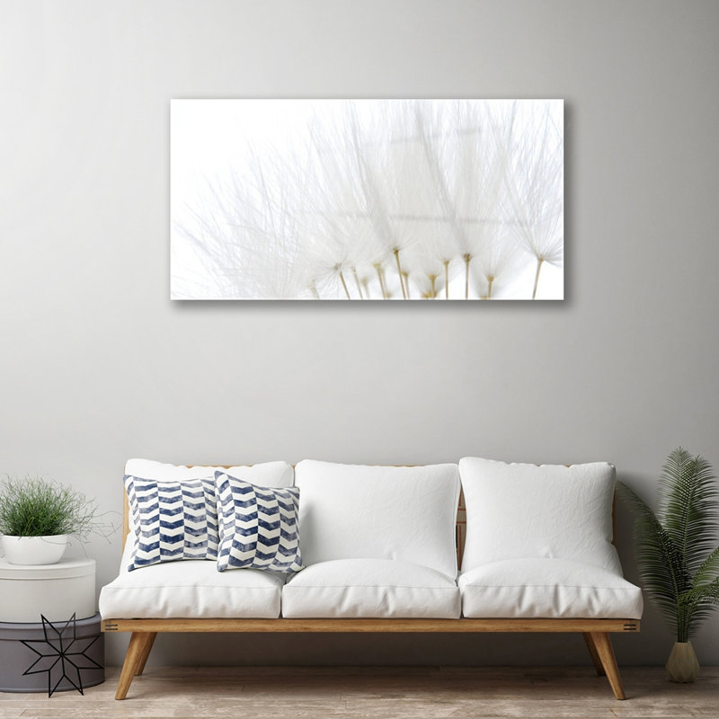 Glass Print Wall Art 100X50cm Image Printed On Glass Decorative Wall Picture Behind Toughened / Tempered Safety Real Glass For Kitchen & Living Room Theme: Flowers Floral