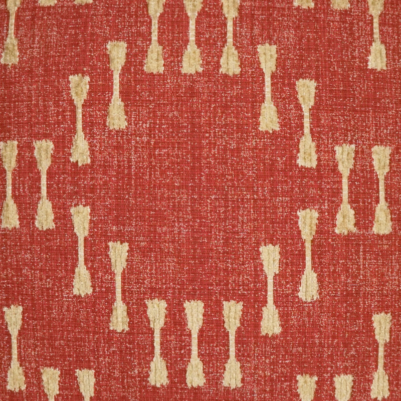 Coussin décoratif Purnima, Carré 24 po, Piment rouge