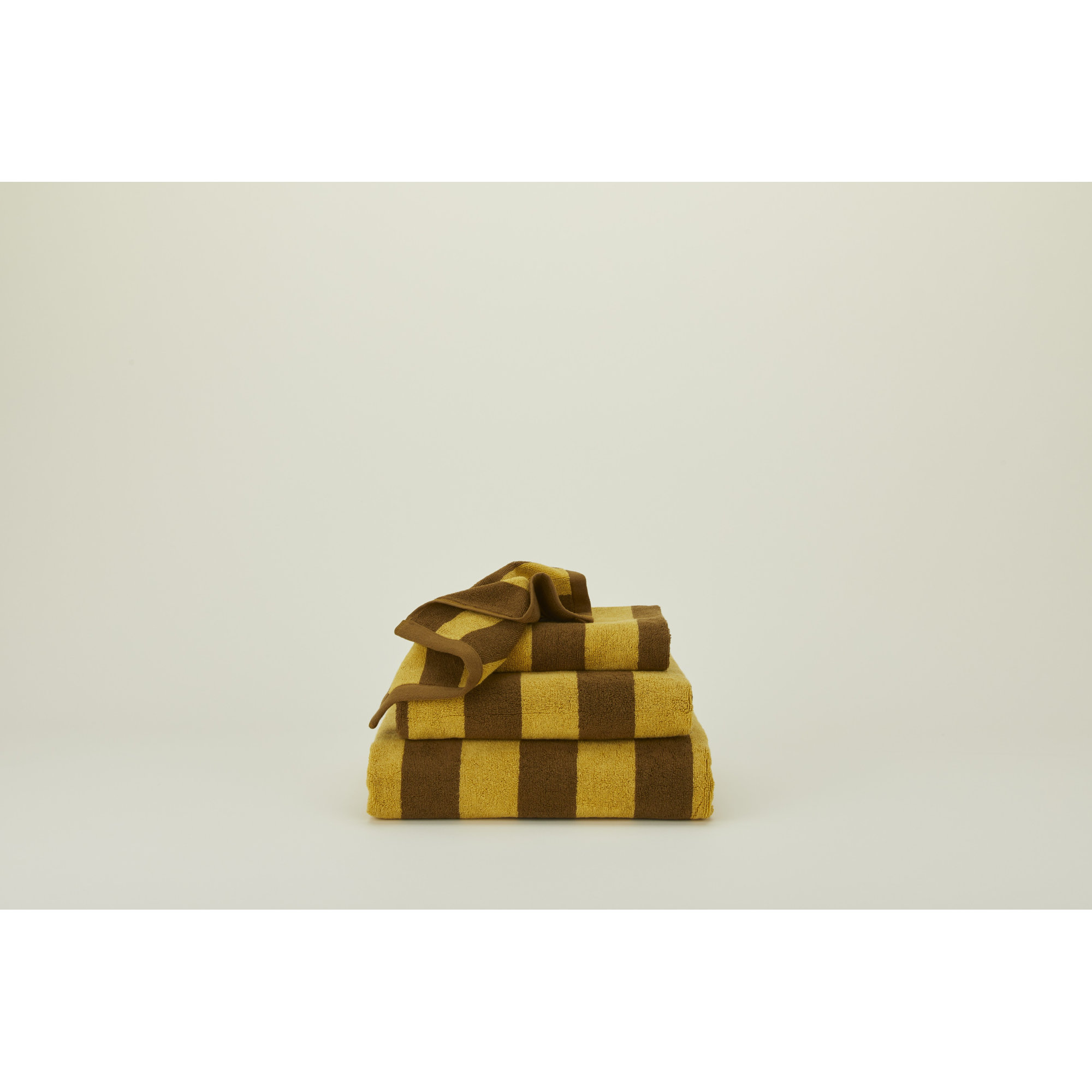 Simple Striped 100% Cotton, Mustard;Bronze, Bath Sheet - 1 Pack