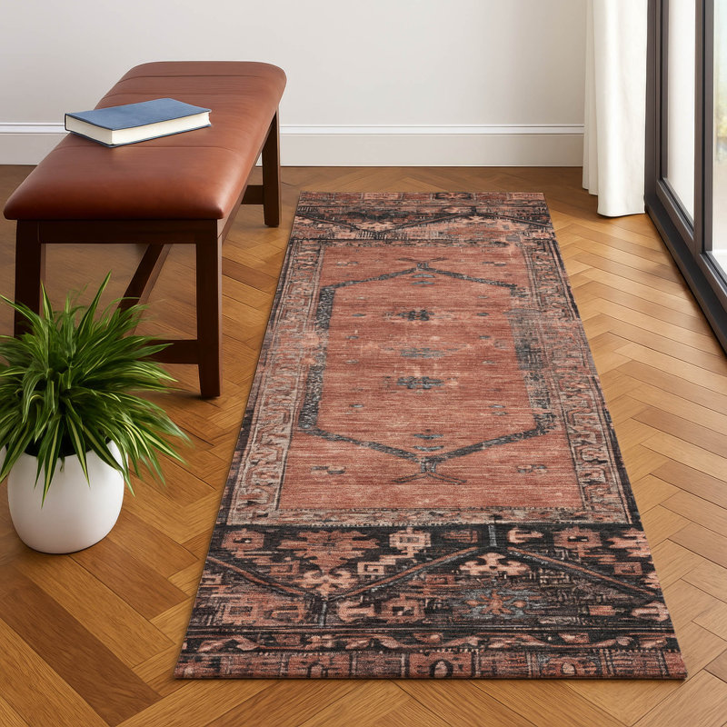 Premium Machine Washable Lubbers AMF1727 Global Rug, Runner 2'3" x 7'6"