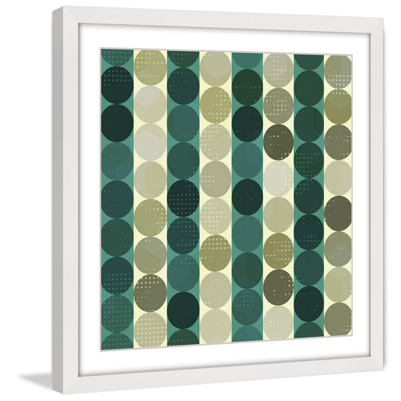 " Alternating Rows " by Marmont Hill, 32" H x 32" W x 1.5" D, White Framed
