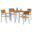 5 Piece Garden Dining Set Metal-1763093350