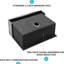 Évier de cuisine à tablier en acier inoxydable noir canon de fusil de 61 cm (24 po) – Acier inoxydable 16 gauge, robuste et durable – Guide de vidange en forme de X pour une meilleure évacuation – Coins arrondis R10 – Comprend une grille, une grille de fond et l'installation.