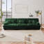 Canapé modulaire 3 places parfait pour les petits appartements Canapé modulaire à assise profonde, canapé en chenille, meubles rembourrés doux et confortables pour salon, appartement, studio, bureau, chenille, vert
