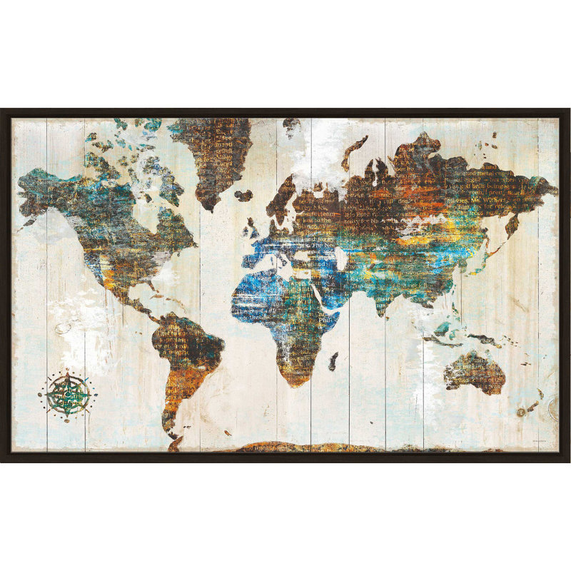 World of Wonders - impression, Cadre flottant espresso, H 39,5 po x l 63,5 po x P 2 po
