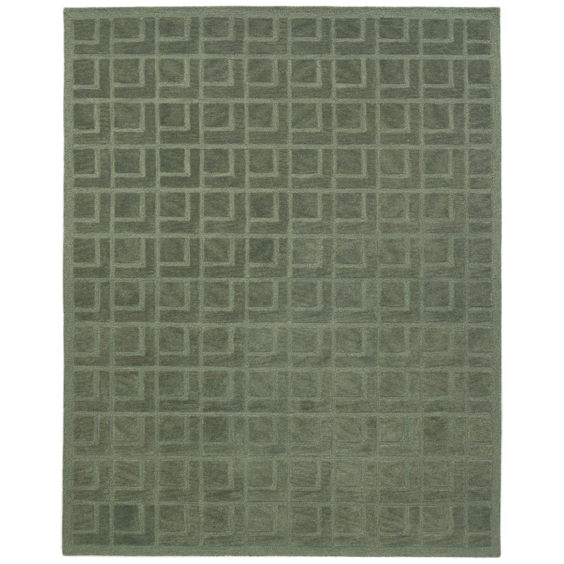 Verde Hand Tufted Wool Indoor Rug, Rectangle: 2'x3'