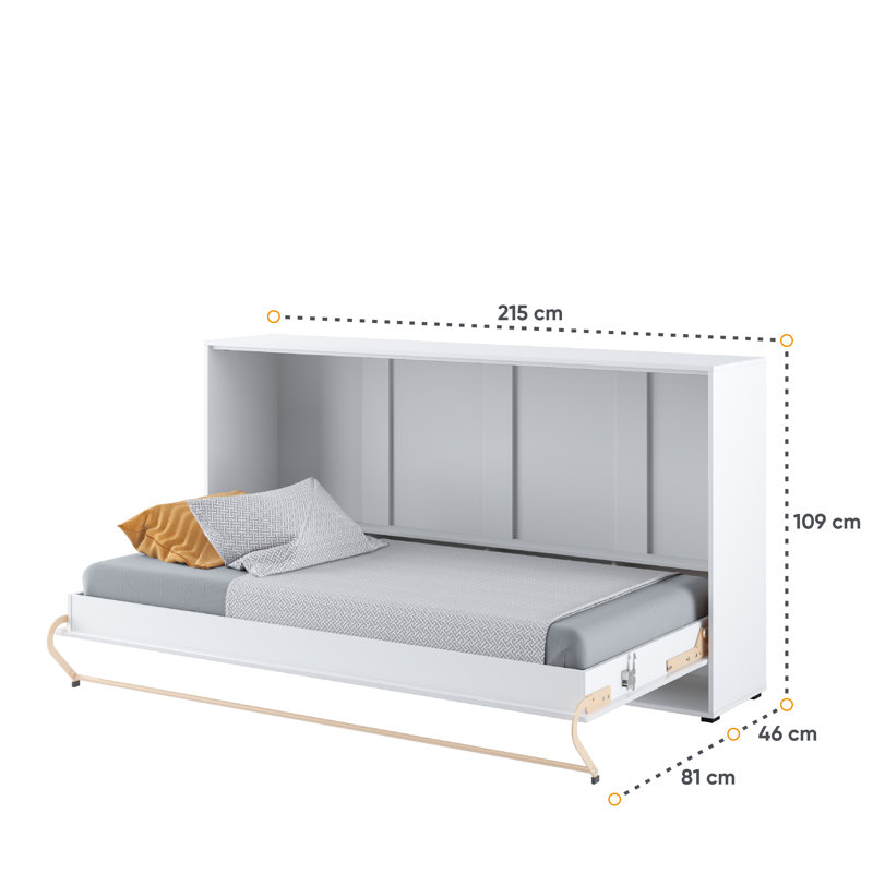 Terrones Bed, White Gloss, Single (3')