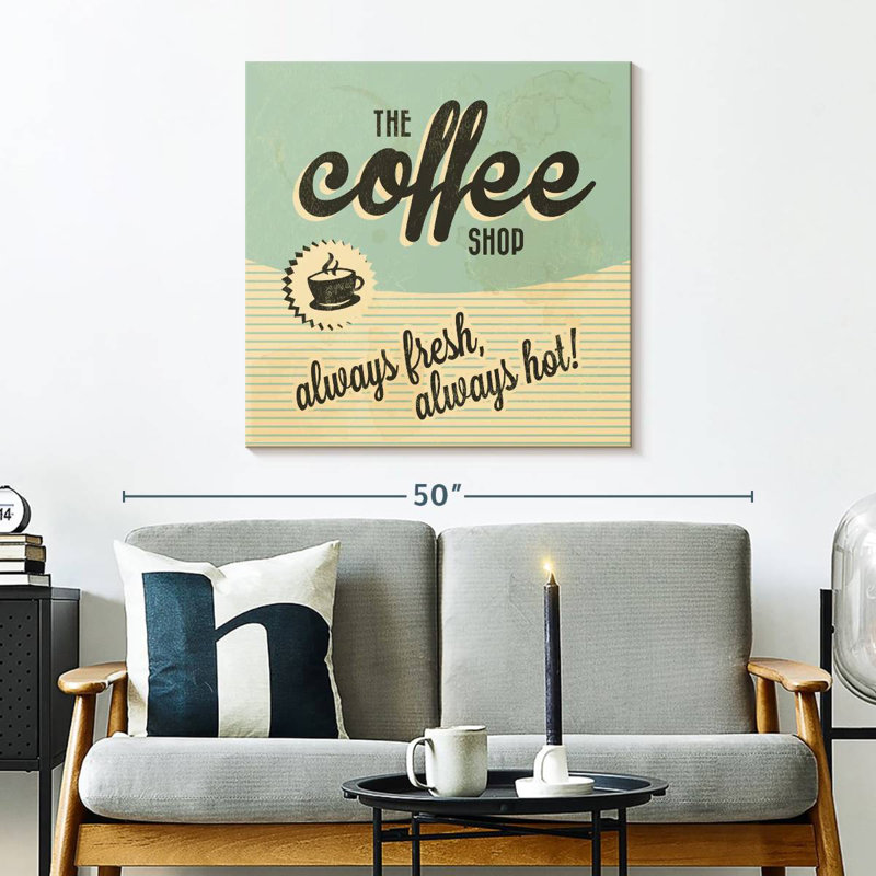 Kema Retro Coffee Shop, 30" H x 30" W