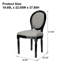 Ensemble de 2 chaises de salle à manger rembourrées de style champêtre avec dossier rond en éponge et structure en bois massif