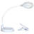 Pro 23.5 in. Plug-in Adjustable Gooseneck 2.25X Magnifying LED Desk Lamp with Interchangable Clamp Base-62954071