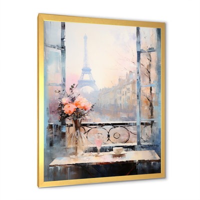 «Paris Winter Window View II - City Paris», art mural