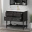 6-inch Bathroom Vanity Set With Undermount Ceramic Sink: Solid Wood Frame, Freestanding Design With 4 Drawers, Black-1013076437