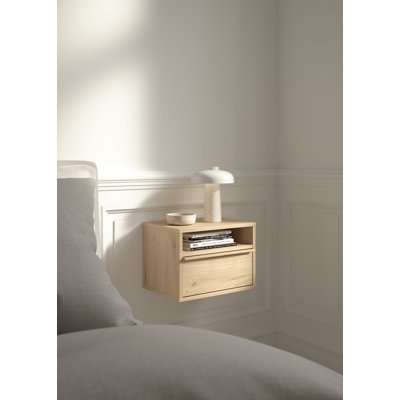 Hana 1 Drawer Wall-Hanging Nightstand
