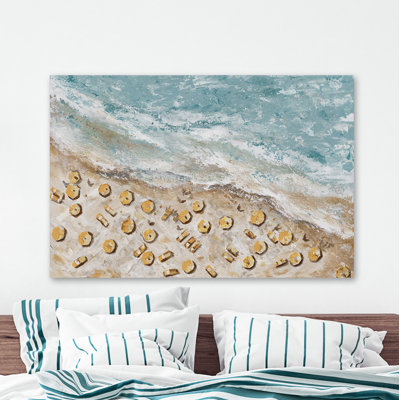 Beach Sun Shade - Wrapped Canvas Painting