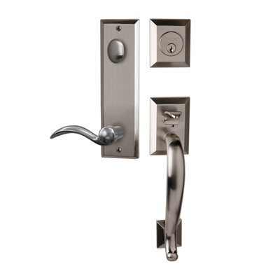 Ensemble de poignées Savannah avec levier Columbus en nickel satiné Bravura 913-909 - L